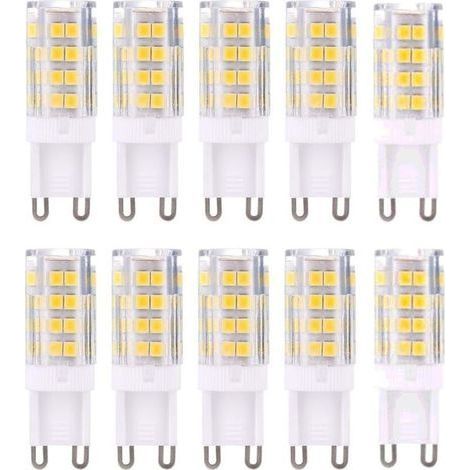G9 LED Lampe Ampoules, Blanc Chaud 3000K 5W G9 LED Ampoule Lumiere équivalent aux ampoules halogènes de 40 W 420 lumens not dimmable, lot de 10 (1/4)