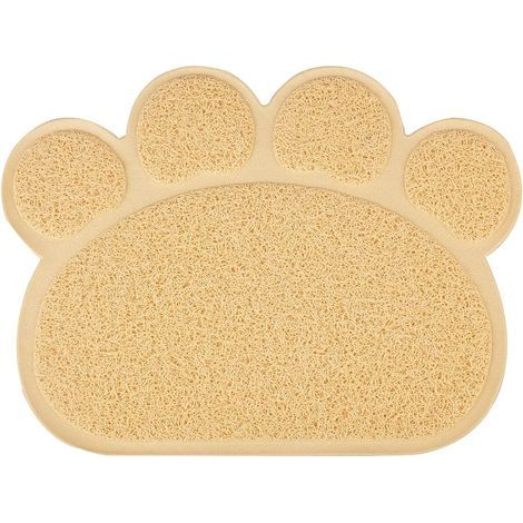 Cat Litter Mat in Paw Shape, PVC, 40x30cm, Soft Surface, Non-Slip, Indoor Use