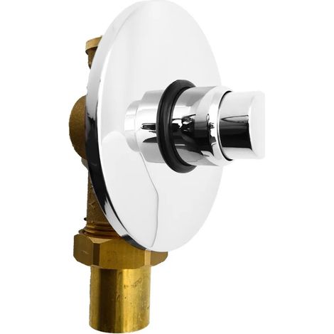 Flussometro wc a pulsante temporizzato ad incasso MCM in ottone cromo (1/2)