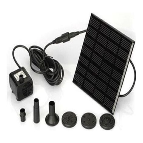 7V 1.2W Pompe Solaire Pour Fontaine, Pompe à Eau Solaire avec 6 Buses Kit de Fontaine Submersible sans Brosse,11x11cm,Longueur de ligne 3m (1/5)