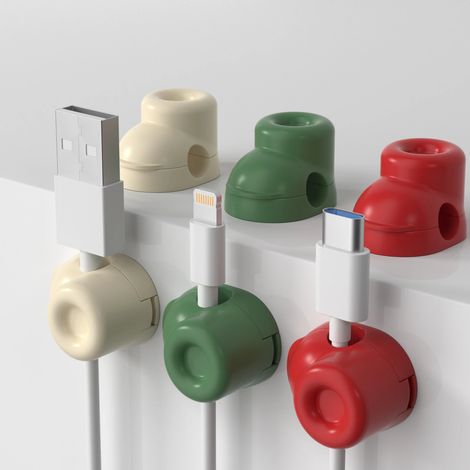 Organisateur de câbles, clips magnétiques pour la gestion des câbles, support de rangement pour câbles pour la maison, le bureau, la voiture, la chambre, la table de chevet (1/5)