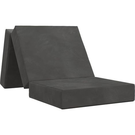 Divano Letto Pieghevole 75 x 63 x 45 cm Grigio Scuro vidaXL (1/5)