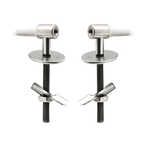 Kit charnie're de remplacement Mod. C4 pour abattants thermodurcissables Vis L. 6 cm accessoires et pie'ces de rechange pour abattants de toilettes