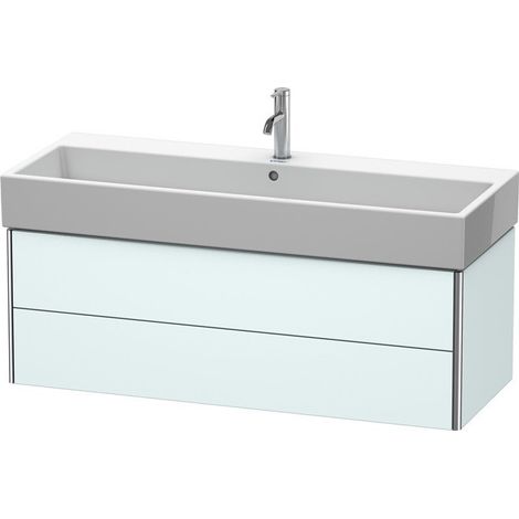 Duravit XSquare Vanity unit a parete sospesa 118,4x 46,0 cm, 2 cassetti, per lavabo Vero Air 235012, Colore (anteriore/corpo): Azzurro Opaco - XS419700909