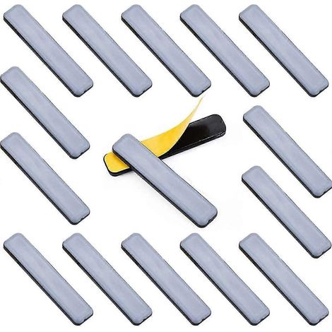 Lot de 16 patins en téflon auto-adhésifs 19 x 70 mm résistants pour meubles et tapis surface lisse en PTFE. (1/4)