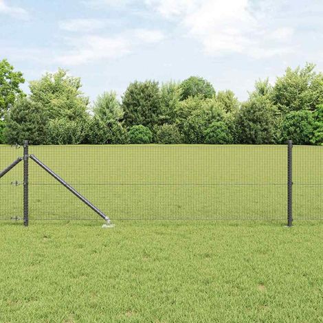 Zaunpfosten Grau 100 x 0,8 m (19 x 19 mm Maschenweite)