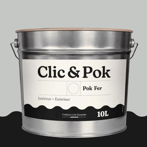 Peinture Fer Antirouille – Métal Extérieur Intérieur, Satinée, Protection Rouille - 10L - RAL 7035 - Gris clair