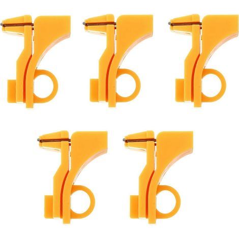 Set mit 5 Sicherheitsverriegelungen für Leitungsschutzschalter und Sicherungsautomaten – 3,60 x 2,80 x 1,80 cm – Orange (1/5)