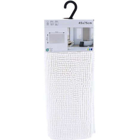 Bolas de alfombra de microfibra lisas 45x75cm - blanco - Tendance