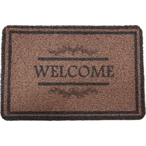 Felpudo de vinilo rizado 10mm Welcome 40x60cm