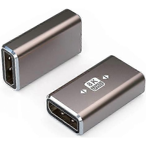 Adaptateur DisplayPort DP1.4 femelle-femelle 8K 60 Hz en alliage d'aluminium (1/5)