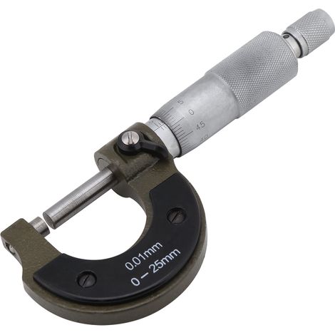 1 Stück hochpräzises Außenmikrometer-Dickenmessgerät, Messbereich 0–25 mm (1/5)