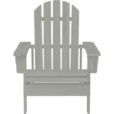 vidaXL Silla de jardín de madera gris (1/2)