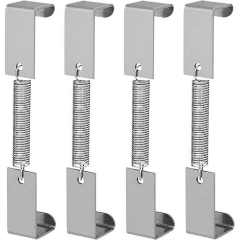Lot de 4 supports de plaque d'immatriculation avec ressort - Clips de fixation pour plaque automobile - Accessoires de montage robustes et pratiques (1/5)