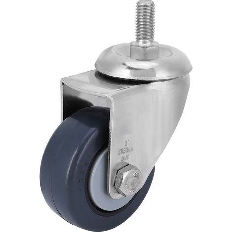 Pièces de quincaillerie pour roues de chariots, support en acier inoxydable 304 M10 de 2 pouces, gris foncé résistant à l'usure (1/5)