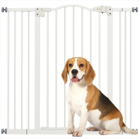 Chatière Barrière de sécurité pour animaux 74-100 cm acier blanc (1/5)