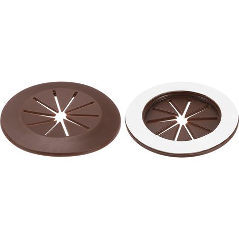 2 Pcs 2.17 Pouces Grommets de Câble Flexible Marron Foncé (1/5)