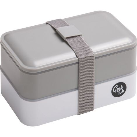 Interiors by Premier Organized Grey Lunch Box, Leak Proof Tiffin Box, Comfortable Packed Lunch Box, Portable Lunch Container (1/3)
