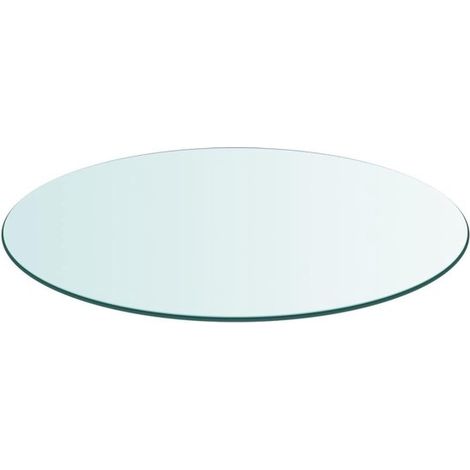 Plateau de table rond en verre trempé, diamètre 40 cm, plateau de remplacement pour table (1/5)
