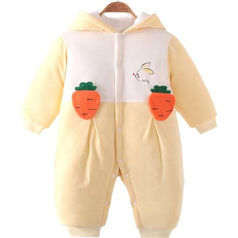 1 gigoteuse de transition en coton, manches longues, capuche intégrée, unisexe, pour nouveau-né (0-1 an, jusqu'à 80 cm) (1/5)