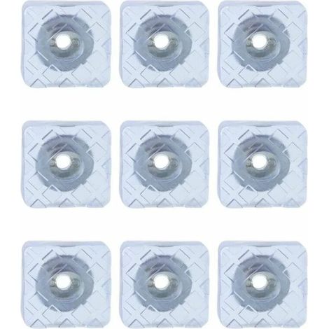Patins antidérapants en caoutchouc pour chaises et meubles de jardin, 30 mm, lot de 10, blancs (1/4)