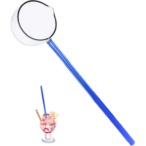 1 cuillère à mélanger en verre, 25,2 cm, résistante à la chaleur, pour café, cocktail et dessert (1/5)