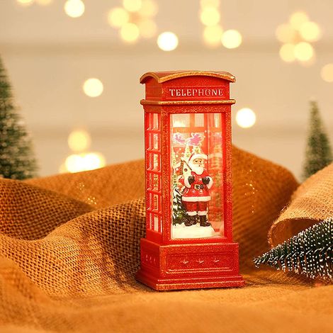 Weihnachtsdekoration Laterne Beleuchtetes Wachhäuschen (Box 1Öllampe) Alter Mann 12x5cm (1/5)