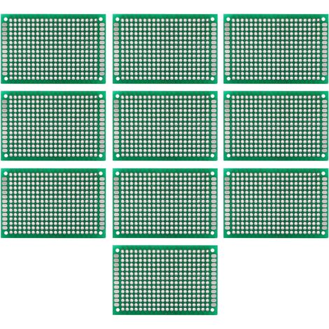 10 pcs double-sided PCB board, universal 4 x 6 cm prototype board, electronic soldering board for Arduino and DIY