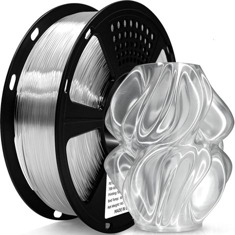 Filament PETG 1,75 mm Transparent, bobine 1kg imprimante 3D (1/5)