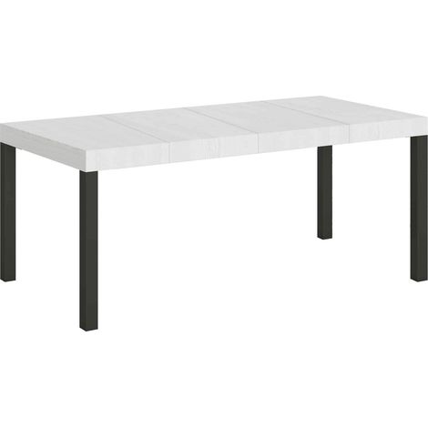 Table Extensible Everyday Premium 160/420X90 Cm, Frêne Blanc, Pieds Anthracite (1/5)
