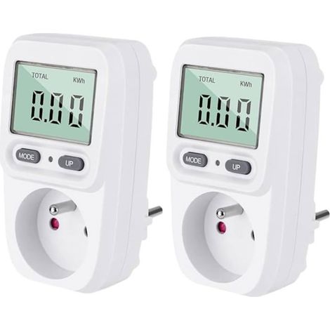 Compteur électrique - KCVV - Wattmètre - 16 A - Rétroéclairage - Multifonctions - Blanc-Ywey (1/4)
