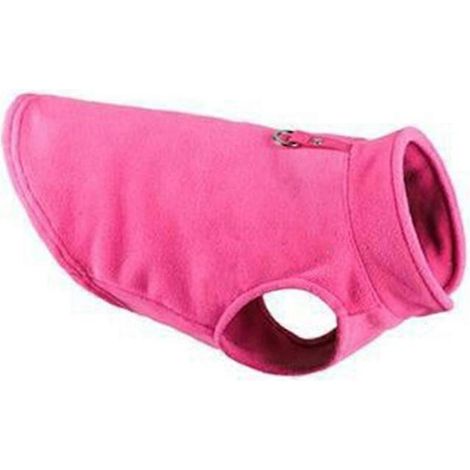 Kleiner warmer Winterpullover für Hunde, Strickkleidung mit hohem Kragen für Hunde, rosa Größe M, warmes und bequemes Outfit.