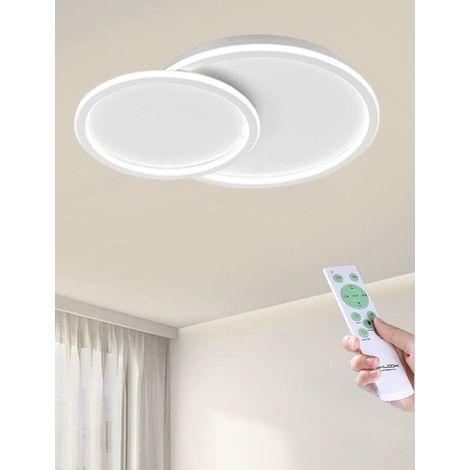 Plafoniera lampada soffitto moderna a led 45w bluetooth cambia 3 tonalita luce dimmerabile telecomando e app (1/4)