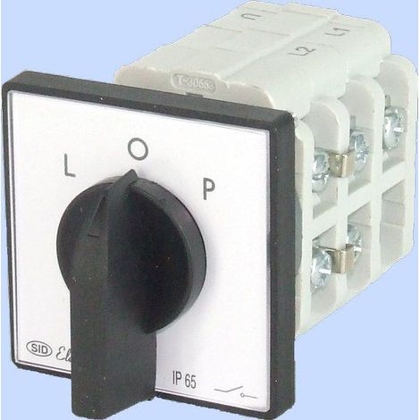 Interruttore a camme L-0-P 3P 25A IP44 con piastra frontale Arc 25-42 IP-65 922527 (1/3)