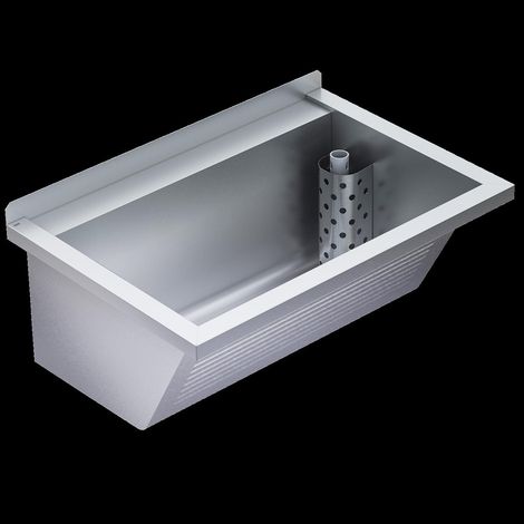 KWC Bac à laver, SIRIUS, acier inoxydable, 750x354x500 mm, évacuation droite (1/2)