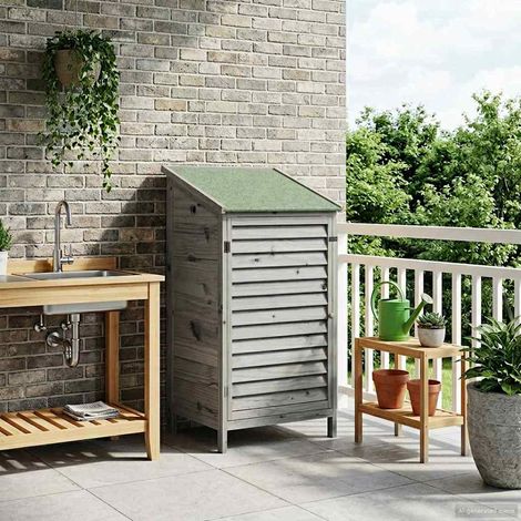 vidaXL Capanno da Giardino Grigio 59 x 56 x 113,5 cm