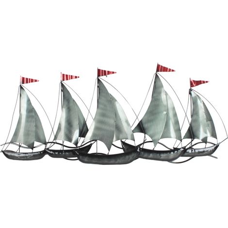 Signes Grimalt Figura Marinera 0  Adorno Pared Barcos 0 Gris 4x100x44cm 35057
