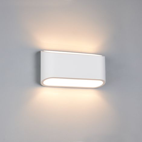 Applique murale minimaliste blanche ovale haut et bas 2xG9 5W (1/3)