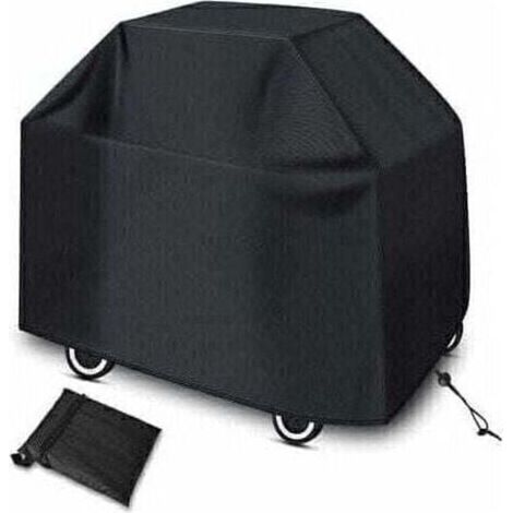 Mascot Grill Cover, Outdoor BBQ Protective Cover, Waterproof Cover, UV Protection, Windproof, Dustproof (145 x 61 x 117 cm, Black) MUMU