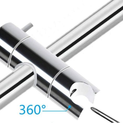 Pommeau douche main, support ventouse, mural, 22mm, argent, universel (1/4)