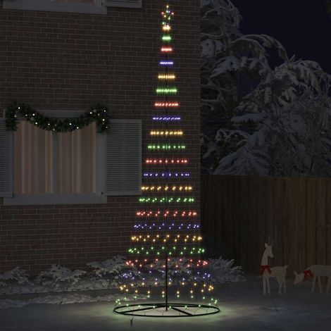LED-Weihnachtsbaum mit 455 LEDs Mehrfarbig 399 cm Metall