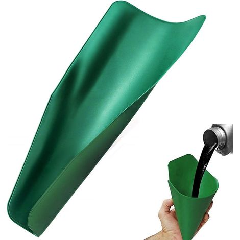 Imbuto flessibile, imbuto pieghevole, imbuto malleabile per l'inserimento dell'olio, 37 x 17 cm, imbuto flessibile per olio, strumento di drenaggio per auto, moto, benzina, acqua, liquido freni (1/5)