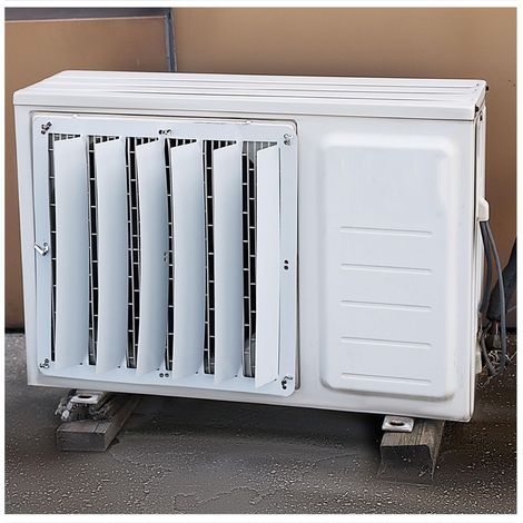 Couvercles de climatiseur pour unités extérieures, déflecteur de Ventilation en Acier galvanisé, écran de Protection de Ventilation, clôture de Protection du condenseur de compresseur AC (1/5)