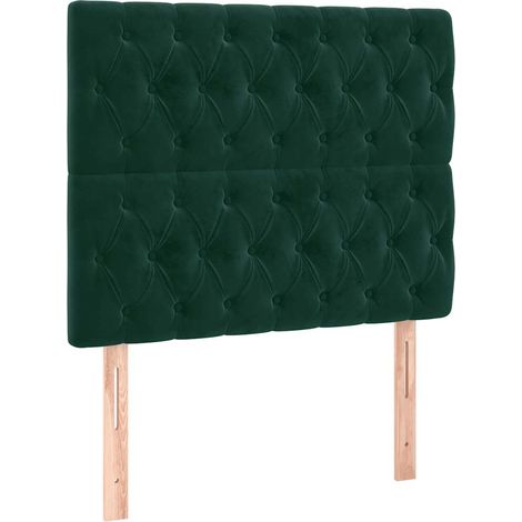 Maison Exclusive - Cabecero de cama verde oscuro 90x7x118/128 cm