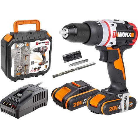 Trapano avvitatore a batteria c / percussione 20V c / batteria di riserva - Worx WX354