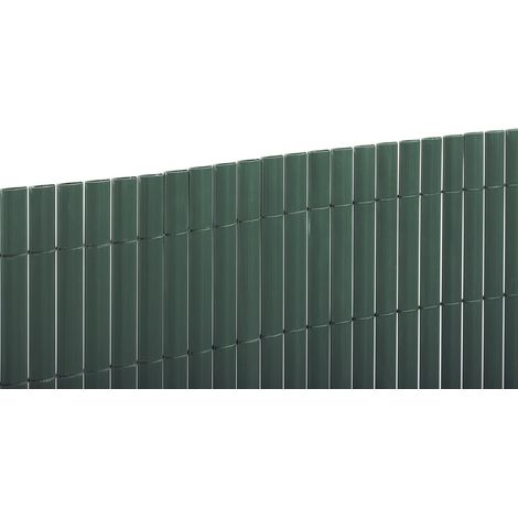 Doppelseitiger Schilfschirm aus PVC 20 mm - Grün - 1 x 3 m NORTENE