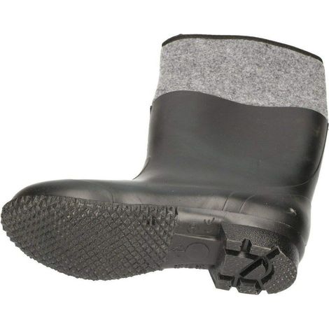 Bottes en caoutchouc - Unisexe - Bottes de travail - Bottes de travail - Imperméables - Bottes d'hiver - Bottes de pluie, noir/gris, 46 EU (1/5)