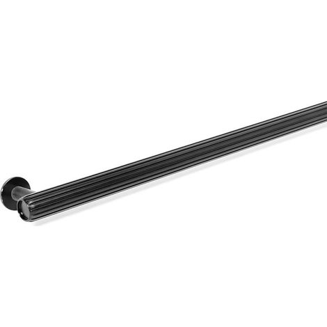 tirador de aluminio rille t. montaje frontal. efecto inox. latón oscuro cepillado. negro cepillado. distancia entre aguj acabado negro cepillad dist. agujero 992mm