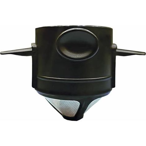 Übergieß-Kaffeefilter, wiederverwendbare Kaffeefilter aus Edelstahl, leicht zu reinigender Camping-Kaffeefilter, papierlose Reisekaffeemaschinen für 1–2 Tassen (schwarz) – RAPANDA