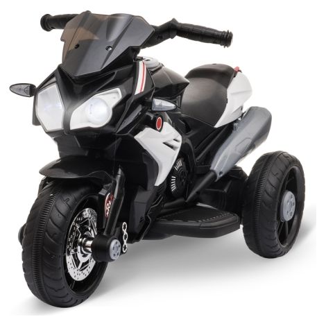 Elektro-Kindermotorrad, Lichter & Geräusche, 3 km/h, wiederaufladbar, Kunststoff & Metall, Schwarz/Weiß
On-Site (1/5)